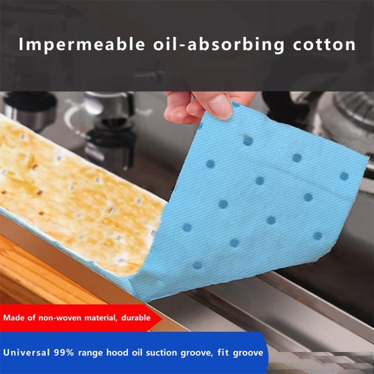 10pcs /Pack Disposable Oil Groove Suction Paper for Cooker Hoods, Spec: 7x90cm Thickened