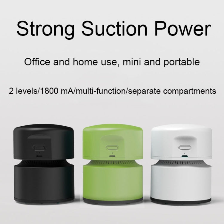 Desktop Mini Vacuum Cleaner USB Rechargeable Office Home Portable Paper Cleaner(Black)