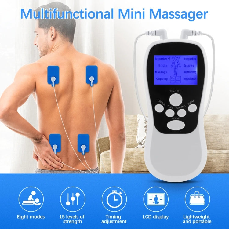 Multifunctional Low Frequency Pulse Meridian Physiotherapy Massage Instrument, Color: White Upgrade