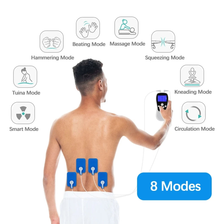 Multifunctional Low Frequency Pulse Meridian Physiotherapy Massage Instrument, Color: White Upgrade