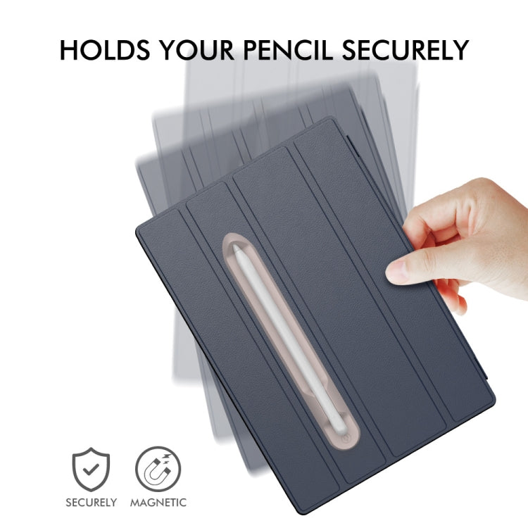 AhaStyle PT112 For Apple Pencil 1 / 2 Handwritten Pen Silicone Storage Groove Magnetic Silicone Pen Holder(Blue) - free shipping - PMC Jewellery - Order now!