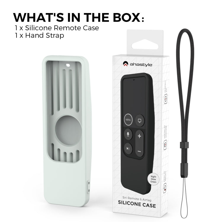 For Apple TV HD / 4K+AirTag AhaStyle PT175 Remote Control Tracker 2 In 1 Silicone Protective Cover(Black) - Remote Control Covers by AhaStyle | Online Shopping South Africa | PMC TechLife | Buy Now Pay Later Mobicred