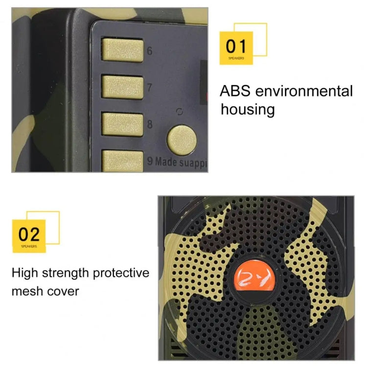 48W Wireless Bluetooth Voice Amplifier with Remote Control Supports USB/TF Card Playback UK Plug(Camouflage) - Midrange Speaker & Frequency Divider by PMC TechLife | Online Shopping South Africa | PMC TechLife | Buy Now Pay Later Mobicred