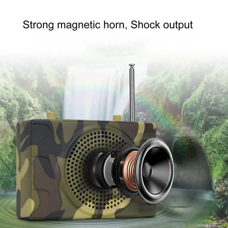 25W Bluetooth Voice Amplifier Bird Hunting Speaker Supports USB/TF/FM 1000m Remote Control EU Plug(Camouflage)