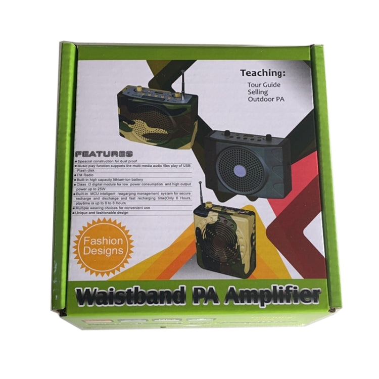 25W Bluetooth Voice Amplifier Bird Hunting Speaker Supports USB/TF/FM 1000m Remote Control US Plug(Camouflage)