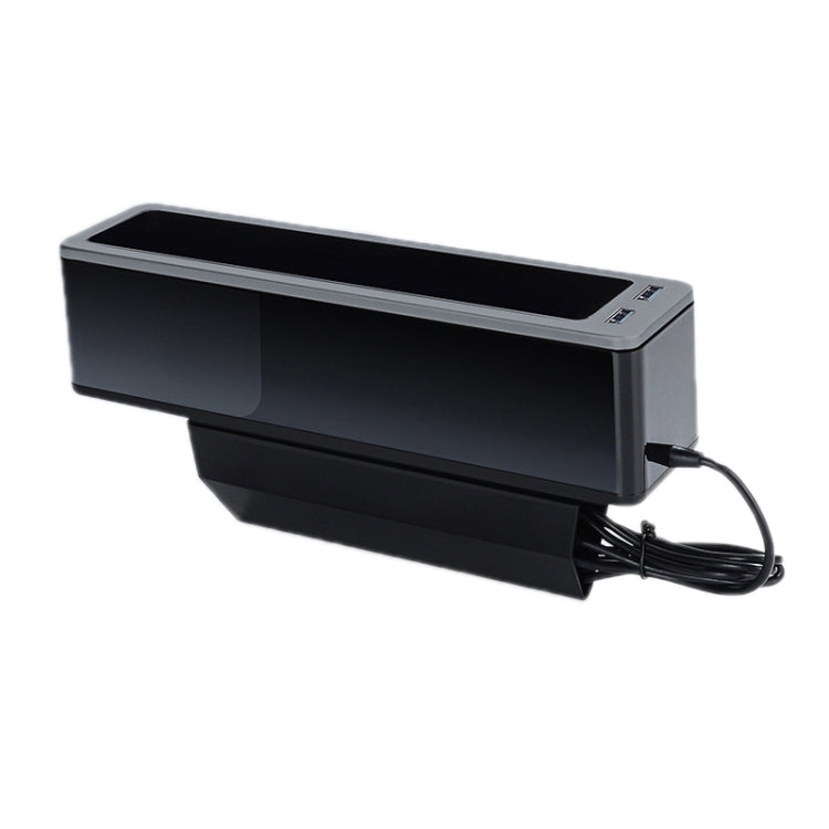 Car Seat Gap Storage Box with 2 USB Charging Port, Color: Principal Driver Gray