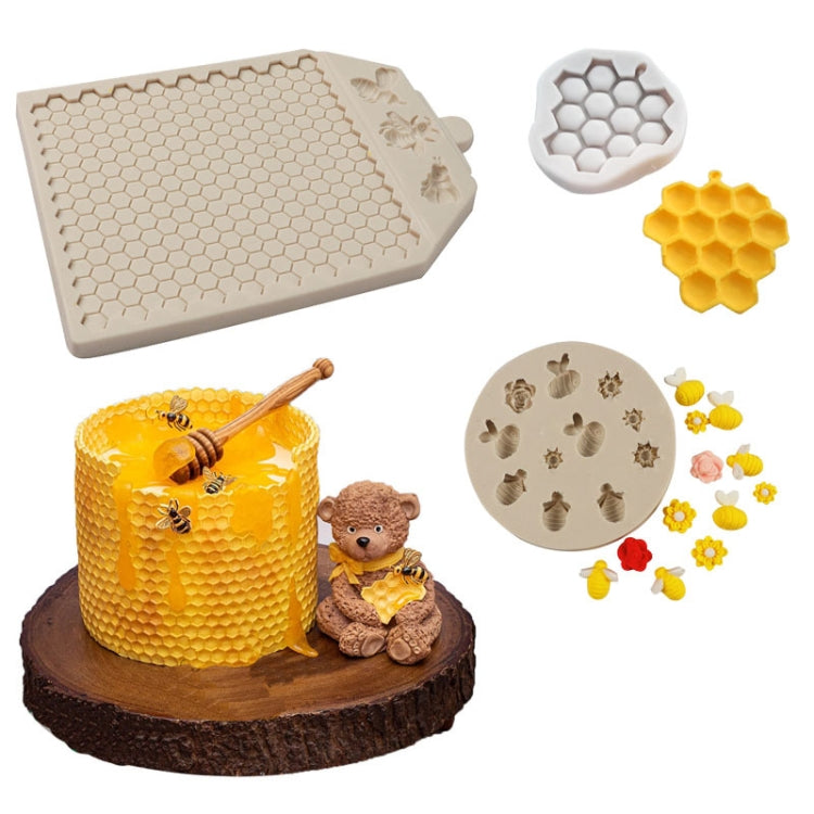 Honeycomb Block Textured Silicone Mold Bee Fondant Chocolate Cake Mold, Speci: Mk-2019 Light Gray - Food Molds by PMC TechLife | Online Shopping South Africa | PMC TechLife