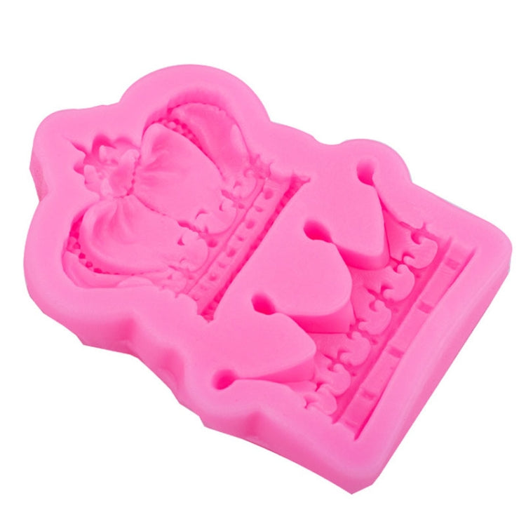 Crown Silicone Chocolate Fondant Baking Cake Mold Handmade Soft Pottery Glue Mold(Pink) - Food Molds by PMC TechLife | Online Shopping South Africa | PMC TechLife