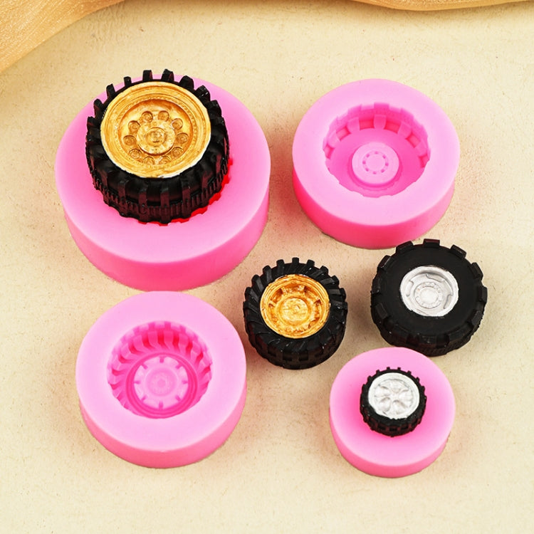 Sports Car Trophy Medal Tire Silicone Mold Glue Plaster Candle Baking Decorative Mold, Specification: 15-234
