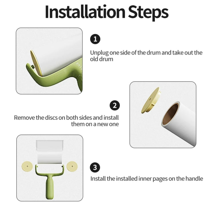 Pet Hair Adhesive Coat Remover Roller Brush(Luxurious Green) - Sponges, Cloths & Brushes by PMc TechLife | Online Shopping South Africa | PMc TechLife | Buy Now Pay Later Mobicred