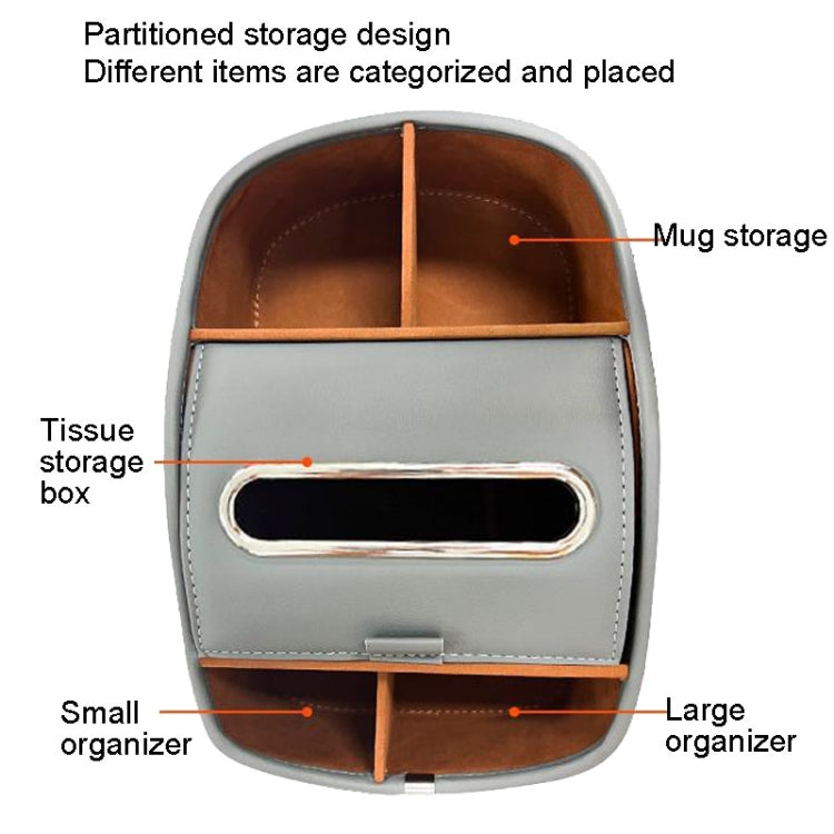 Cat Supplies Leather Storage Box Car Split Paper Tissue Box, Color: Warm Beige