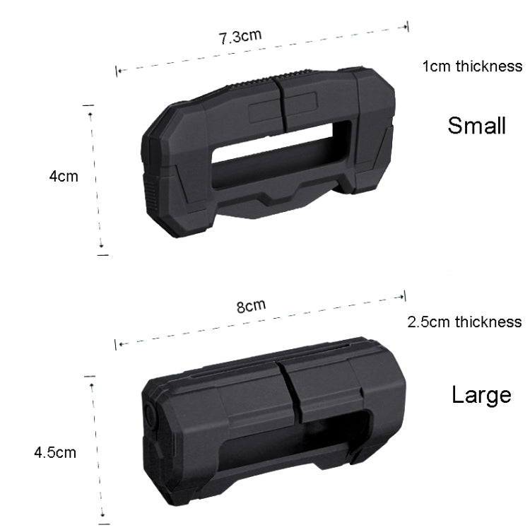 Large Car Seatbelt Buckle Protective Cover Anti Scratch Silicone Protector For Safety Belt Plugs(Black)