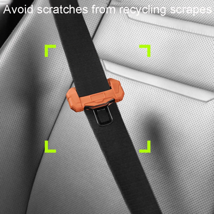 Large Car Seatbelt Buckle Protective Cover Anti Scratch Silicone Protector For Safety Belt Plugs(Black)