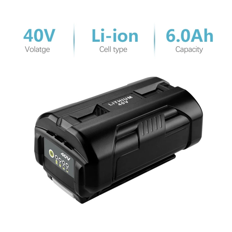 5000mAh For Ryobi OP4026A / OP4050 40V Lawn Mowers Lithium-ion Battery - Lawn Mower, Saws & Accessories by PMC Jewellery | Online Shopping South Africa | PMC Jewellery | Buy Now Pay Later Mobicred