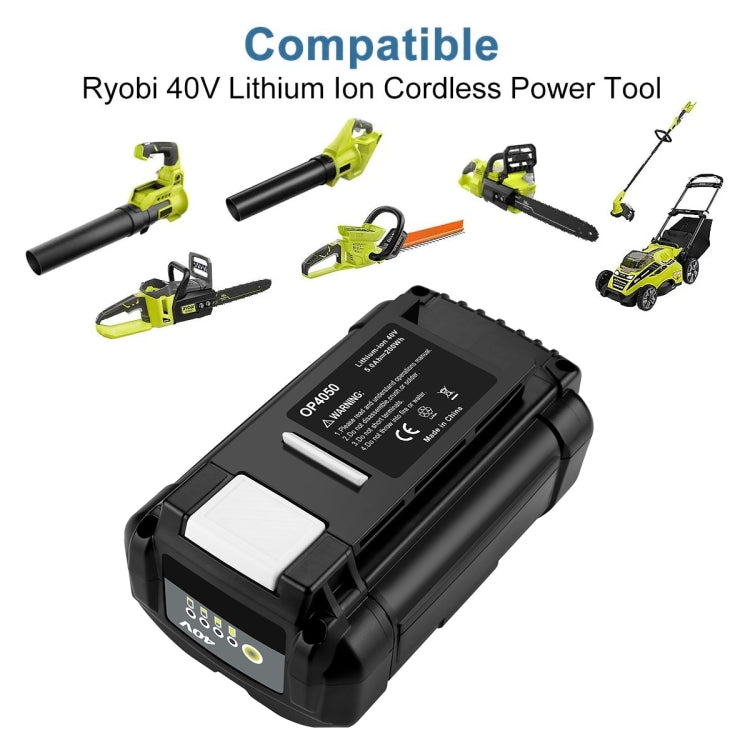 5000mAh For Ryobi OP4026A / OP4050 40V Lawn Mowers Lithium-ion Battery - Lawn Mower, Saws & Accessories by PMC Jewellery | Online Shopping South Africa | PMC Jewellery | Buy Now Pay Later Mobicred