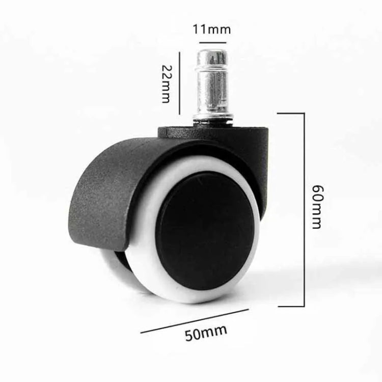 2 Inch 11 x 22mm Plunger Swivel Casters Chair Replacement Wheels(Gray) - Furniture Accessories by PMC Jewellery | Online Shopping South Africa | PMC Jewellery | Buy Now Pay Later Mobicred