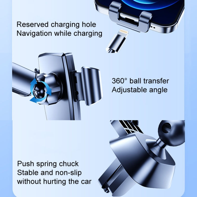 SHUNWEI SD-1132B Car Phone Suction Cup + Air Vent Holder Gravity Sensing Support Bracket(Blue)