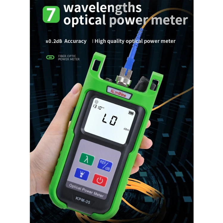 Komshine High-Precision Optical Power Meter Optical Cable Line Tester, Model: KPM-35-C/-50DBM to +26dBM
