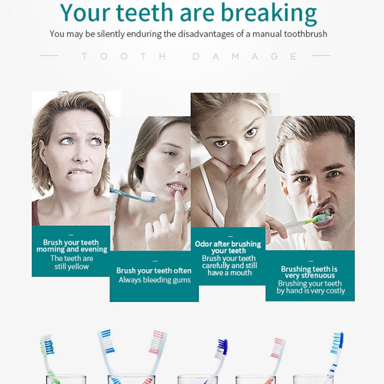 Rechargeable Ultrasonic Soft Bristle Electrical Toothbrushes Flosser 6 Gear With 4 Brushes(White) - Toothbrushes by PMC TechLife | Online Shopping South Africa | PMC TechLife | Buy Now Pay Later Mobicred