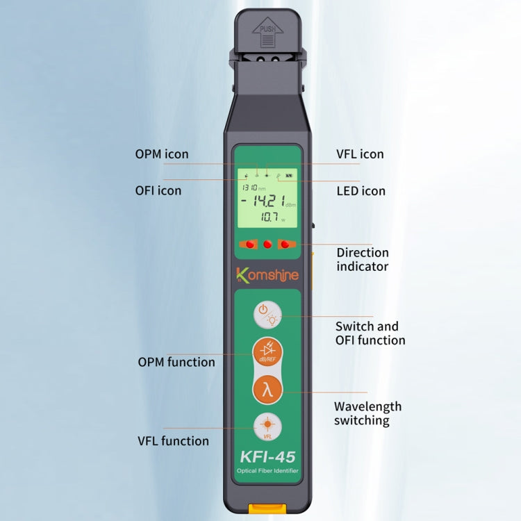 Komshine Optical Fiber Signal Direction Identification Instrument, Model: KFI-45-G - Fiber Optic Test Pen by Komshine | Online Shopping South Africa | PMC Jewellery | Buy Now Pay Later Mobicred