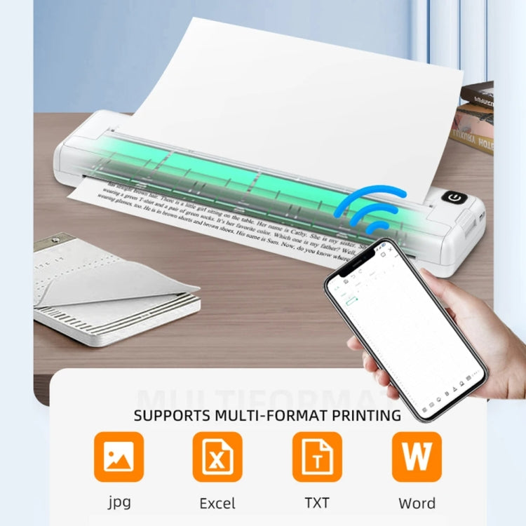 Small A4 Home Office Portable Inkless Printing Thermal Paper, Model: 200pcs Thermal Paper