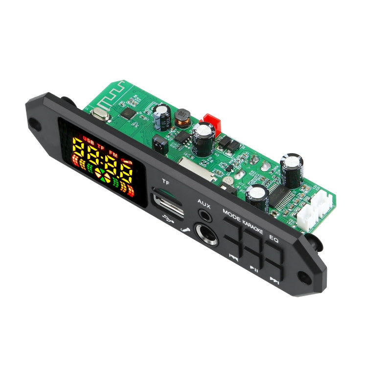 80W 12V Bluetooth MP3 Decoder Board With Power Amplifier Color Screen Call Recording, Model: Small Remote Control