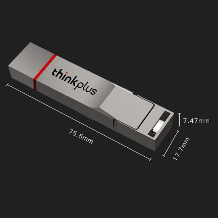 Lenovo Thinkplus TU280PRO USB3.2+Type-C Dual Interface Solid State U Disk, Memory: 256GB(Dark gray) - free shipping - PMC Jewellery - Order now!