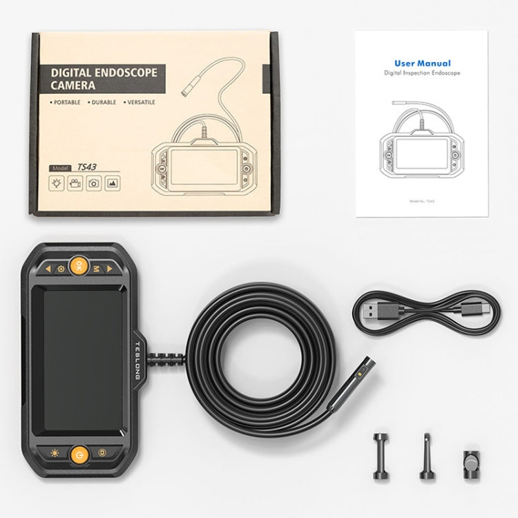 Teslong TS43S HD Camera Probe 4.3 Inch Screen All-In-One Industrial Borescope Auto Repair Tools, Specification: 8.0mm Dual Lens - free shipping - PMC Jewellery - Order now!