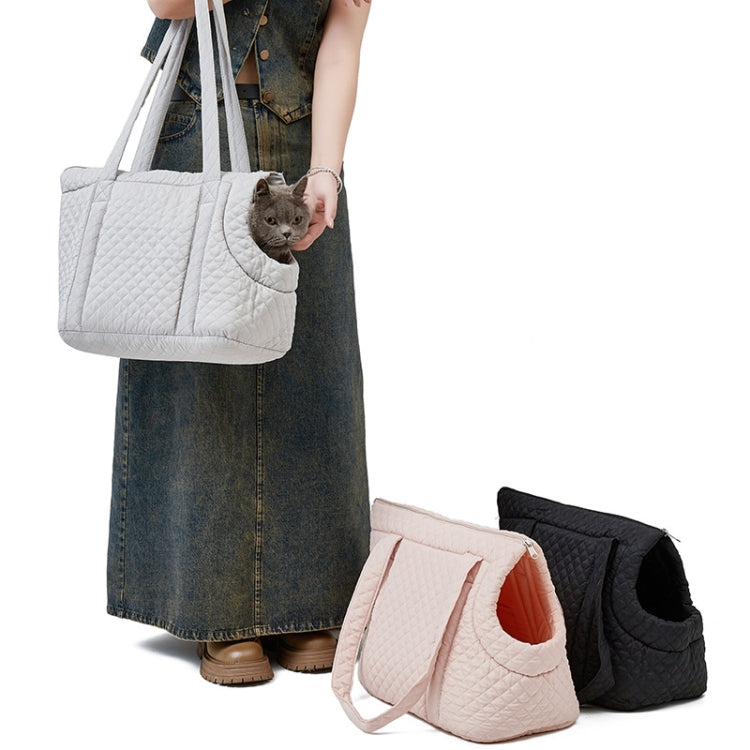 Pet Handbag Autumn And Winter Shoulder Cat Outing Bag, Color: Light Gray