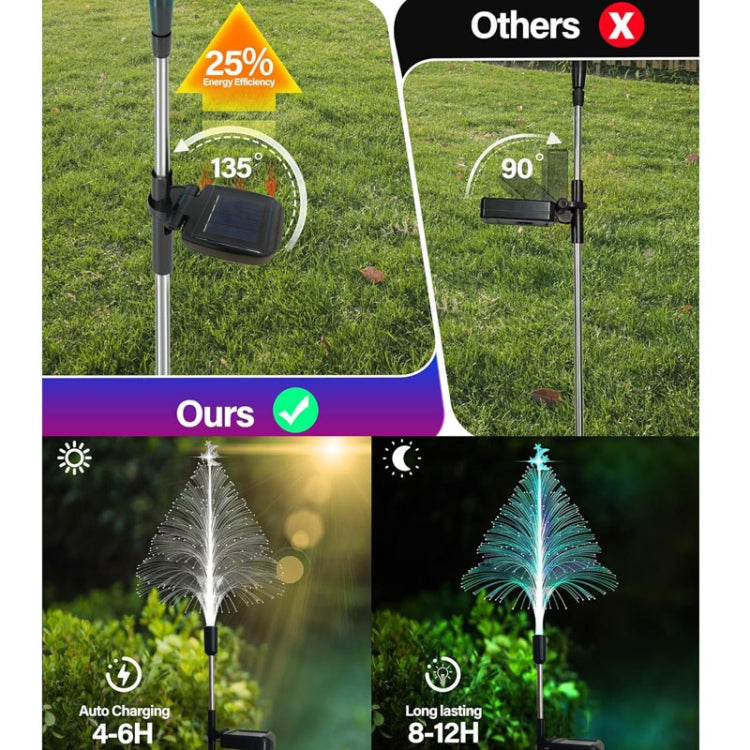 Star Moon Transparent Christmas Tree Solar Light Outdoor Atmosphere Lighting Outdoor Water-resistant Glowing Festival Decorative Lamp