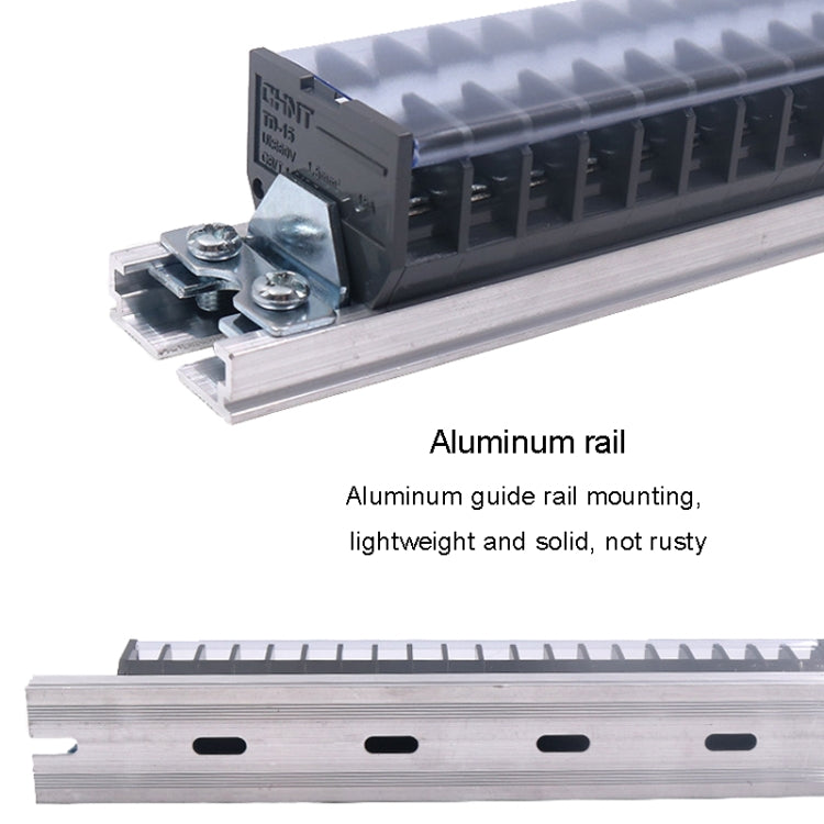 CHINT TD-1525 Terminal Block Rail Type Wiring Block Paralleling Wires Wire Connector - free shipping - PMC Jewellery - Order now!