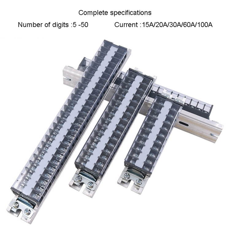 CHINT TD-1520 Terminal Block Rail Type Wiring Block Paralleling Wires Wire Connector - free shipping - PMC Jewellery - Order now!