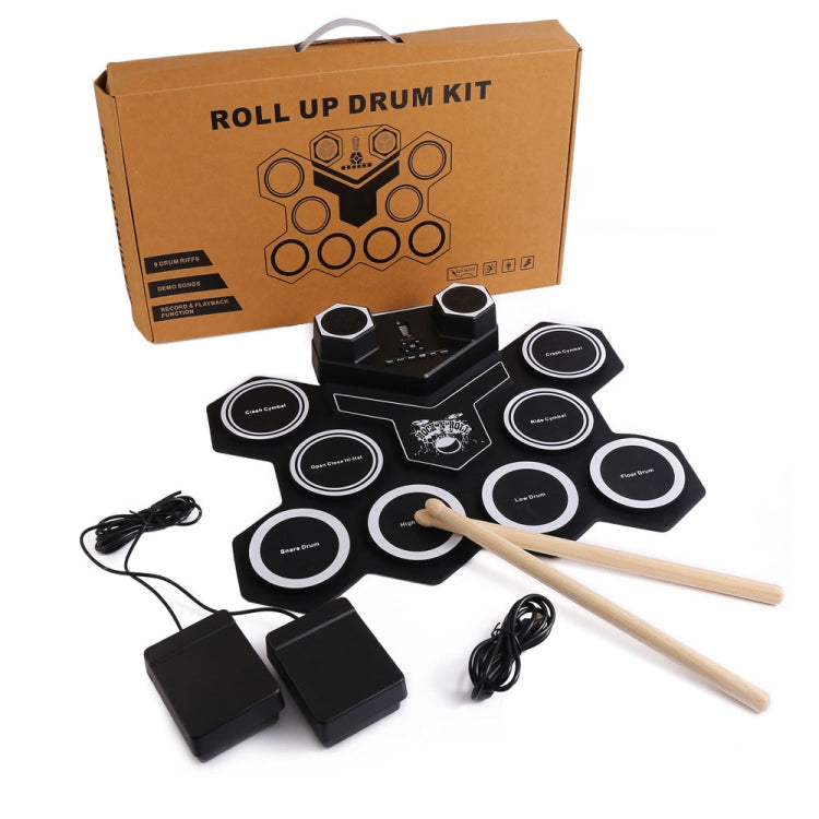 G6008 Desktop Drums With Sound Lithium Portable Drum Set Bluetooth Kids Practice Drum(Black) - Percussion Accessories by PMC Jewellery | Online Shopping South Africa | PMC Jewellery | Buy Now Pay Later Mobicred