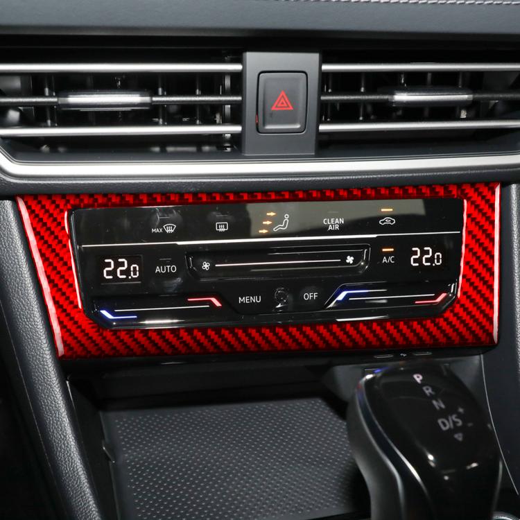 For Volkswagen Sagitar 2019-2023 B Model Left-hand Drive Central Control Air Conditioning Panel Sticker(Red)