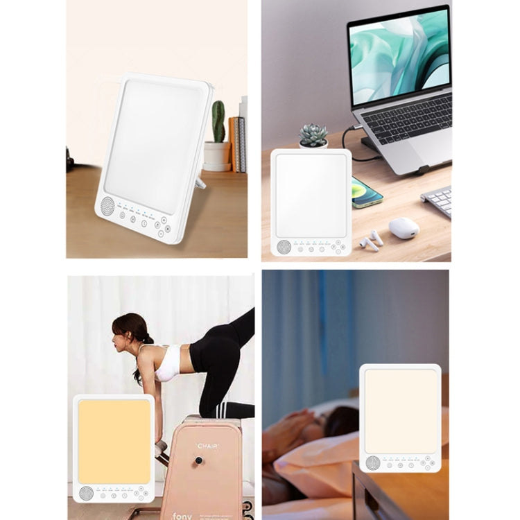 Simulated Sunlight Lamp White Noises Machine SAD Therapy Light With Timer(3 Color Temperature) - free shipping - PMC TechLife - Order now!