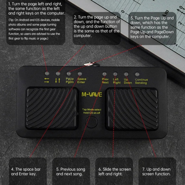 M-VAVE CUBE TURNER PRO Electric Guitar Effect Loop Bluetooth Spectrometer Controller