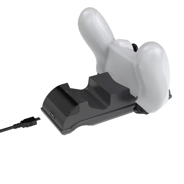 For PS4 Slim / Pro Gamepad Docking Charger Controller Dual Charger With Display Lights(White) - Charger & Power by PMC Jewellery | Online Shopping South Africa | PMC Jewellery | Buy Now Pay Later Mobicred