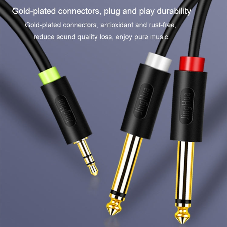 JINGHUA 3.5mm To Dual 6.5mm Audio Cable 1 In 2 Dual Channel Mixer Amplifier Audio Cable, Length: 10m - Aux Cable by JINGHUA | Online Shopping South Africa | PMC Jewellery | Buy Now Pay Later Mobicred