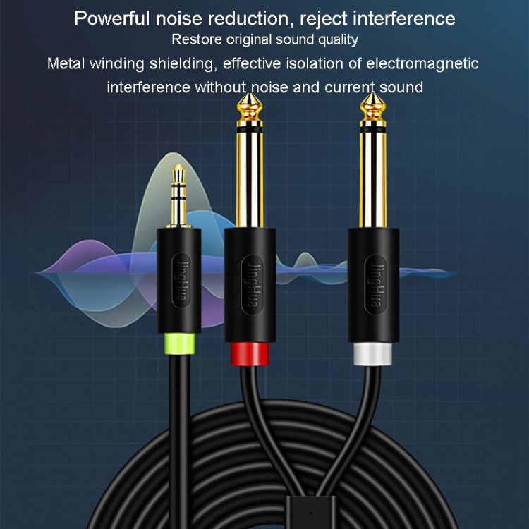 JINGHUA 3.5mm To Dual 6.5mm Audio Cable 1 In 2 Dual Channel Mixer Amplifier Audio Cable, Length: 10m - Aux Cable by JINGHUA | Online Shopping South Africa | PMC Jewellery | Buy Now Pay Later Mobicred