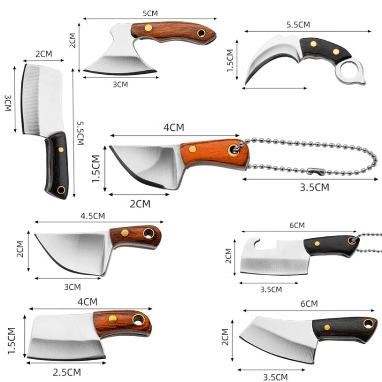 Mini Knife Keychain Portable Removal Express Pendant Accessory With Holster, Model: Kitchen Knife Sanding