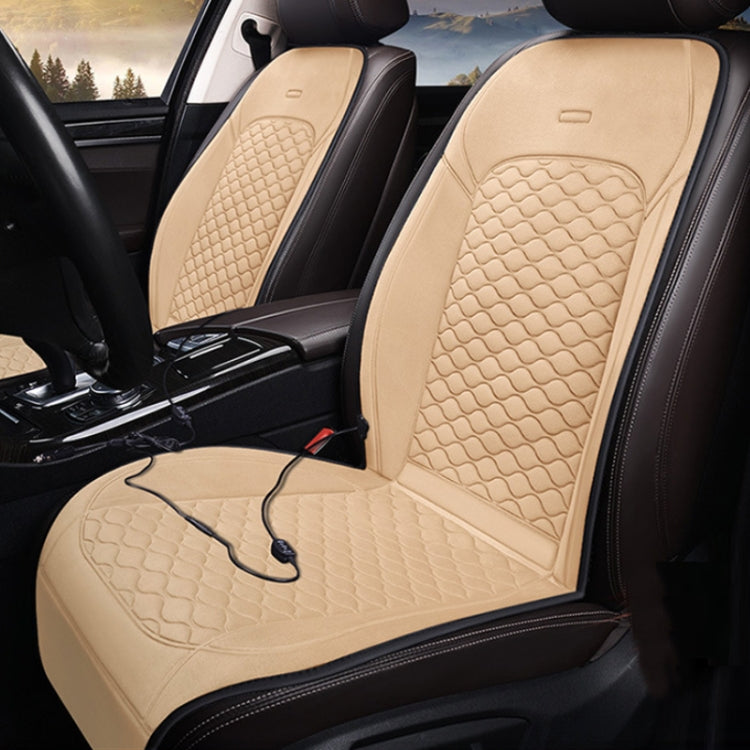 12V Car Winter Electric Heating Short Plush Seat Cushion, Color: Black