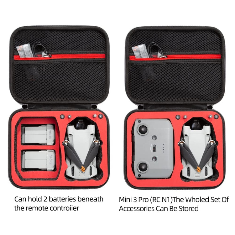 For DJI Mini 3 / Mini 4 Pro Kit Bag Drone Portable Storage Bag(Red) - Carry Cases & Bags by PMC TechLife | Online Shopping South Africa | PMC TechLife | Buy Now Pay Later Mobicred