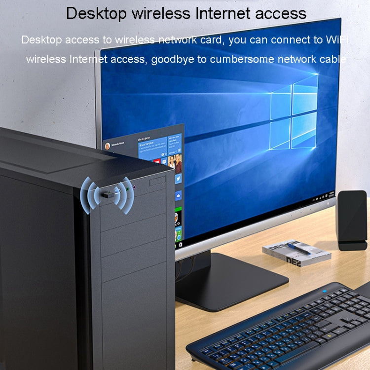 JINGHUA 600M Dual-Band Wireless Network Card Computer External 2.4G/5G USB WiFi Receiver Transmitter