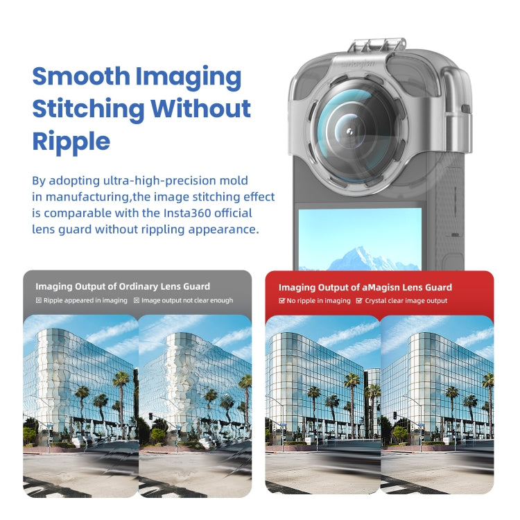 For Insta360 X3 AMagisn Protective Camera Accessories Lens Guard+Case - Case & Bags by aMagisn | Online Shopping South Africa | PMC TechLife | Buy Now Pay Later Mobicred