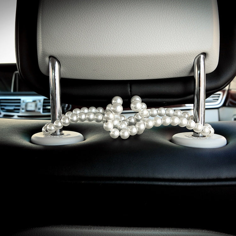 Stainless Steel Pearl Multifunctional Car Seat Back Hook(Fish Pearl)