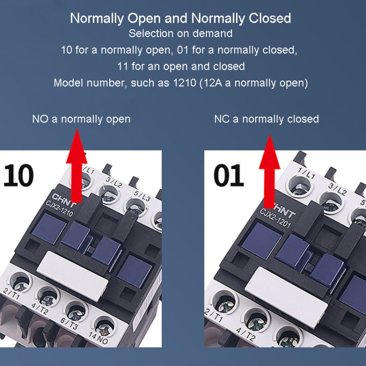 CHNT CJX2-0901 9A 220V Silver Alloy Contacts Multi-Purpose Single-Phase AC Contactor - Relays by CHNT | Online Shopping South Africa | PMC Jewellery | Buy Now Pay Later Mobicred