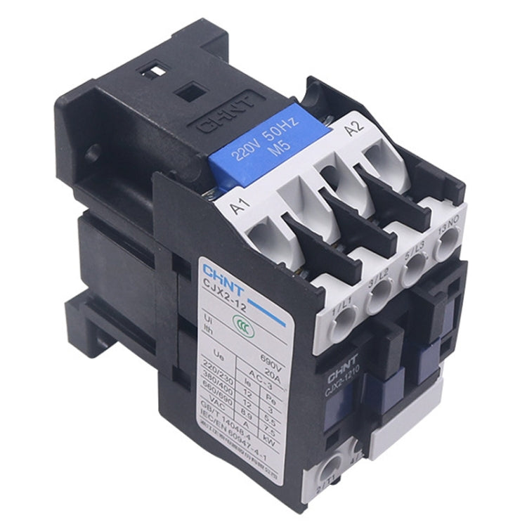 CHNT CJX2-1210 12A 220V Silver Alloy Contacts Multi-Purpose Single-Phase AC Contactor - Relays by CHNT | Online Shopping South Africa | PMC Jewellery | Buy Now Pay Later Mobicred
