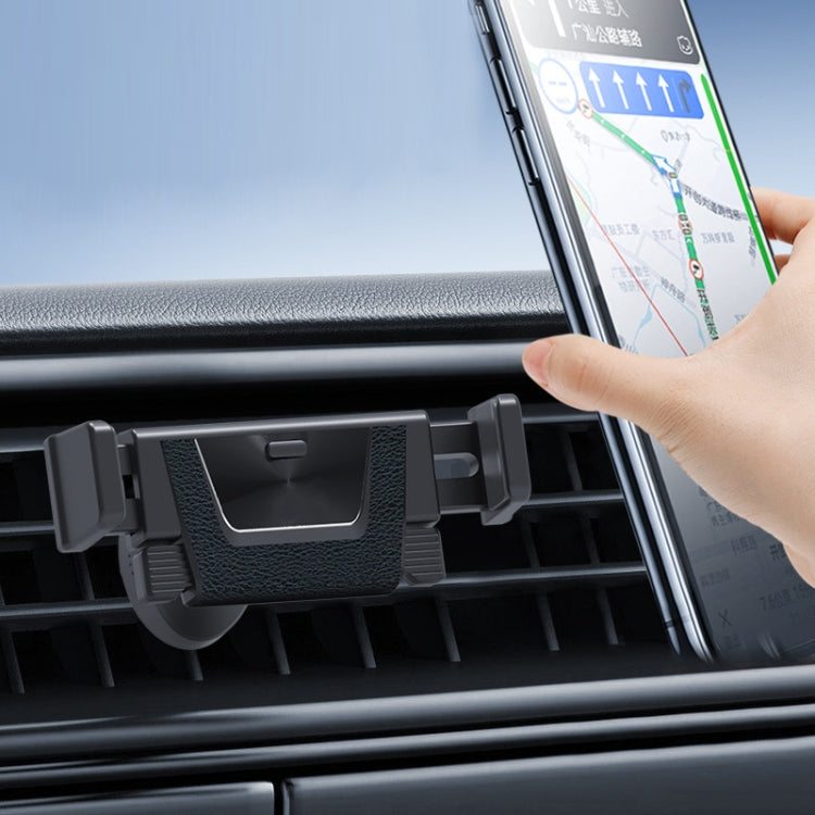 Car Air Outlet Mobile Phone Navigation Fixed Bracket(Black)