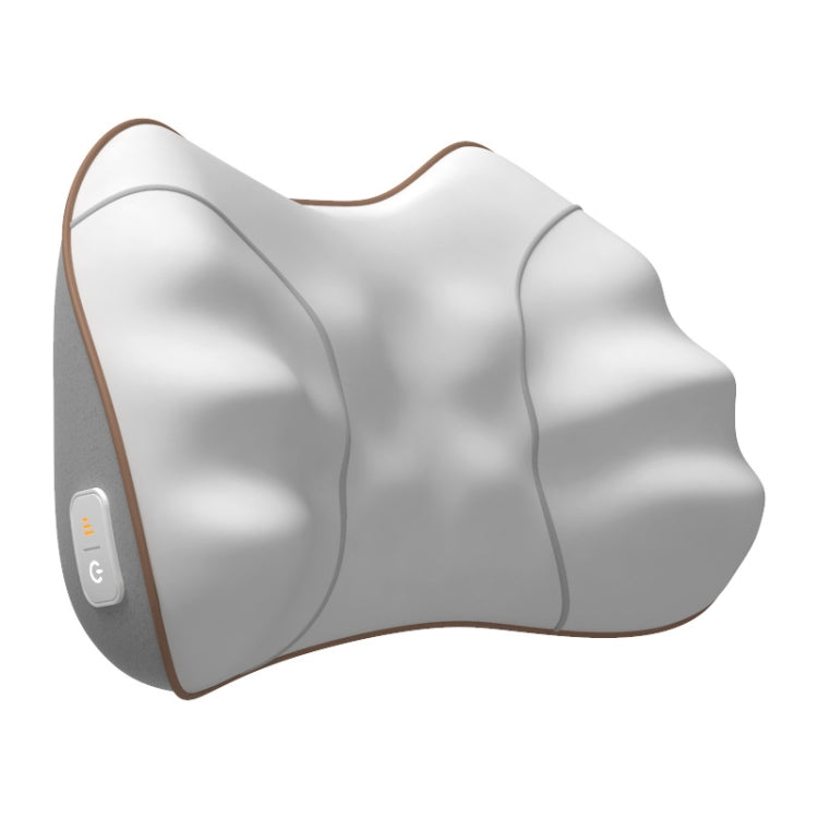 Waist And Back Massager Lumbar Vertebra Car Neck Massage Pillow, Specification: Charging Model Gray