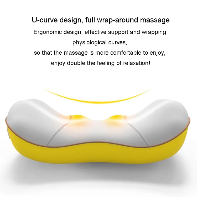 Waist And Back Massager Lumbar Vertebra Car Neck Massage Pillow, Specification: Wired Model Yellow